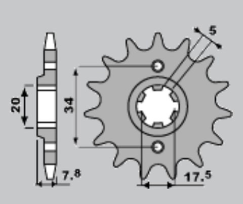 PBR WYPRZEDAZ ZĘBATKA PRZEDNIA 279 13 18NC (ŁAŃC. 520) PBR WYPRZEDAZ ZĘBATKA PRZEDNIA 279 13 18NC (ŁAŃC. 520)