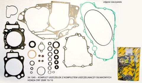 PROX KOMPLET USZCZELEK Z KOMPLETEM USZCZELNIACZY SILNIKOWYCH HONDA CRF 250R '10-'17 PROX KOMPLET USZCZELEK Z KOMPLETEM USZCZELNIACZY SILNIKOWYCH HONDA CRF 250R '10-'17