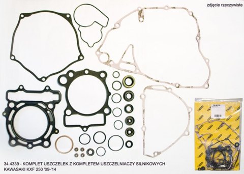 PROX KOMPLET USZCZELEK Z KOMPLETEM USZCZELNIACZY SILNIKOWYCH KAWASAKI KXF 250 '09-'16 PROX KOMPLET USZCZELEK Z KOMPLETEM USZCZELNIACZY SILNIKOWYCH KAWASAKI KXF 250 '09-'16