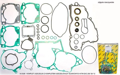 PROX KOMPLET USZCZELEK Z KOMPLETEM USZCZELNIACZY SILNIKOWYCH KTM EXC 250 '08-'12 PROX KOMPLET USZCZELEK Z KOMPLETEM USZCZELNIACZY SILNIKOWYCH KTM EXC 250 '08-'12