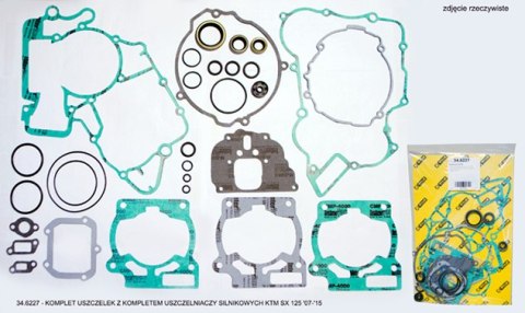PROX KOMPLET USZCZELEK Z KOMPLETEM USZCZELNIACZY SILNIKOWYCH KTM SX 125 '07-'15 PROX KOMPLET USZCZELEK Z KOMPLETEM USZCZELNIACZY SILNIKOWYCH KTM SX 125 '07-'15