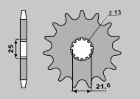 CHT ZĘBATKA PRZEDNIA 564 17 SUZUKI GSXR 750 '04-'15, DL1000 CHT ZĘBATKA PRZEDNIA 564 17 SUZUKI GSXR 750 '04-'15, DL1000