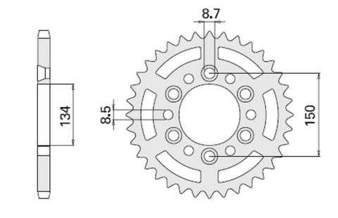 CHT WYPRZEDAŻ ZĘBATKA TYLNA 489 47 (467-47) KAWASAKI KX/KXF `84-'20 (JTR460.47) (ŁAŃC. 520) (48947JT)