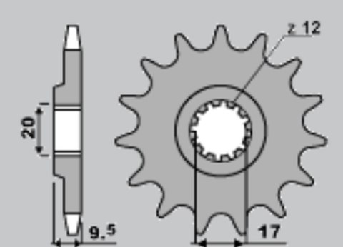 GROSSKOPF WYPRZEDAŻ ZĘBATKA PRZEDNIA 7005 14 KTM SX 65 '04-'21, HUSQVARNA TC 65 '17-'21 (JTF1906.14) GROSSKOPF WYPRZEDAŻ ZĘBATKA PRZEDNIA 7005 14 KTM SX 65 '04-'21, HUSQVARNA TC 65 '17-'21 (JTF1906.14)