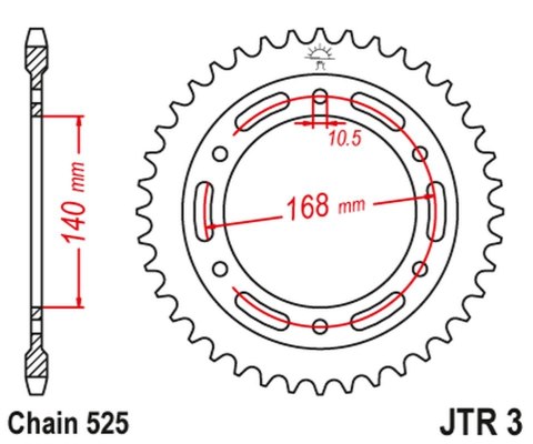 JT ZĘBATKA TYLNA 4613 47 BMW F 800 R '09-'20 (OTWÓR NA ŚRUBĘ 10,5MM) (461347JTZBK) (ŁAŃC. 525) KOLOR CZARNY JT ZĘBATKA TYLNA 4613 47 BMW F 800 R '09-'20 (OTWÓR NA ŚRUBĘ 10,5MM) (461347JTZBK) (ŁAŃC. 525) KOLOR CZARNY