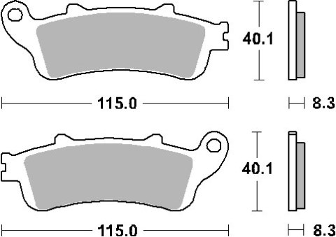 SBS KLOCKI HAMULCOWE KH261 / KH281 STREET STANDART CERAMIC KOLOR CZARNY PASUJE DO: HONDA CBR1000RR, GL1800, VFR800 PRZÓD SBS KLOCKI HAMULCOWE KH261 / KH281 STREET STANDART CERAMIC KOLOR CZARNY PASUJE DO: HONDA CBR1000RR, GL1800, VFR800 PRZÓD