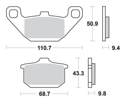 SBS KLOCKI HAMULCOWE KH85 STREET STANDART CERAMIC KOLOR CZARNY SBS KLOCKI HAMULCOWE KH85 STREET STANDART CERAMIC KOLOR CZARNY