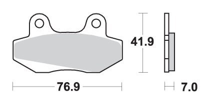 SBS KLOCKI HAMULCOWE KH86 STREET STANDART CERAMIC KOLOR CZARNY