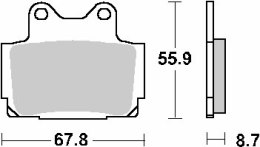 SBS PROMOCJA KLOCKI HAMULCOWE KH104 STREET STANDART CERAMIC KOLOR CZARNY