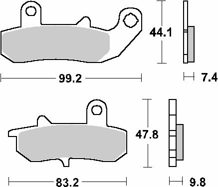 SBS PROMOCJA KLOCKI HAMULCOWE KH157 STREET STANDART CERAMIC KOLOR CZARNY PASUJE DO: SUZUKI DR 650/750/800