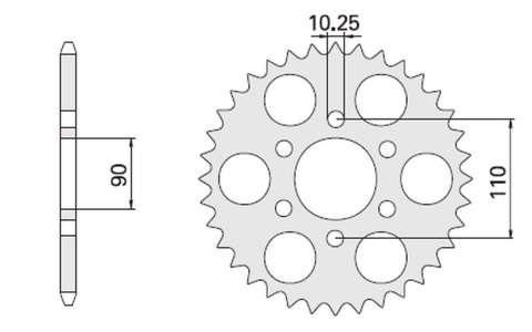 CHT ZĘBATKA TYLNA 850 33 (850 33) YAMAHA XJ/XS 650 CHT ZĘBATKA TYLNA 850 33 (850 33) YAMAHA XJ/XS 650