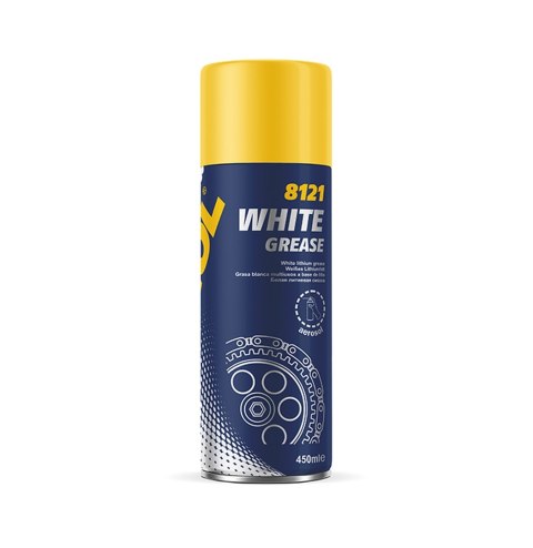 MANNOL WHITE GREASE 450ML - BIAŁY SMAR UNIWERSALNY (SPRAY) (8121) (12) MANNOL WHITE GREASE 450ML - BIAŁY SMAR UNIWERSALNY (SPRAY) (8121) (12)