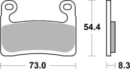 SBS KLOCKI HAMULCOWE KH724 STREET PERFORMANCE (EXCEL) SINTER KOLOR ZŁOTY BMW S 1000RR, R 1250GS/GS ADVENTURE/RT/RT SPORT '19-