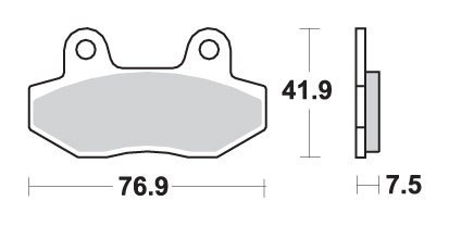 SBS KLOCKI HAMULCOWE KH86 STREET PERFORMANCE (EXCEL) SINTER KOLOR ZŁOTY