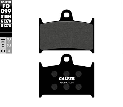 GALFER KLOCKI HAMULCOWE KH145 / KH236 PÓŁMETALICZNE GALFER KLOCKI HAMULCOWE KH145 / KH236 PÓŁMETALICZNE