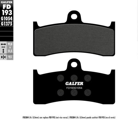 GALFER KLOCKI HAMULCOWE KH249 PÓŁMETALICZNE GALFER KLOCKI HAMULCOWE KH249 PÓŁMETALICZNE