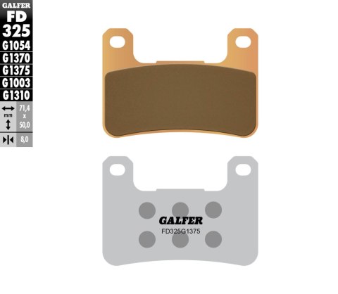 GALFER KLOCKI HAMULCOWE KH379 SPIEK METALICZNY (ZŁOTE) SPORT, PRZÓD KAWASAKI/SUZUKI GALFER KLOCKI HAMULCOWE KH379 SPIEK METALICZNY (ZŁOTE) SPORT, PRZÓD KAWASAKI/SUZUKI