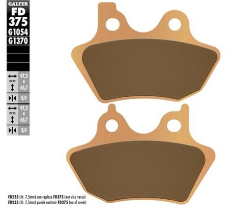 GALFER KLOCKI HAMULCOWE KH400 SPIEK METALICZNY (ZŁOTE) HARLEY DAVIDSON GALFER KLOCKI HAMULCOWE KH400 SPIEK METALICZNY (ZŁOTE) HARLEY DAVIDSON