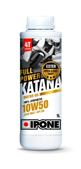 IPONE FULL POWER KATANA 10W50 OLEJ SILNIKOWY 100 % SYNTETYK 1L (ESTER, MA2) (AKC) (15) ZASTĘPOWANY PRZEZ 801027
