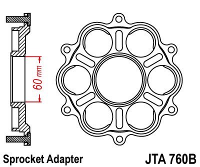JT ADAPTER ZĘBATKI TYLNEJ DUCATI 1098/1099/1198, MULTISTRADA 1200, DIAVEL 1198 JT ADAPTER ZĘBATKI TYLNEJ DUCATI 1098/1099/1198, MULTISTRADA 1200, DIAVEL 1198