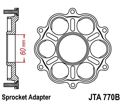 JT ADAPTER ZĘBATKI TYLNEJ DUCATI PANIGALE/S/R 1199 '12-'15, 1299 '15-'16, MONSTER 1200 '14-'16 JT ADAPTER ZĘBATKI TYLNEJ DUCATI PANIGALE/S/R 1199 '12-'15, 1299 '15-'16, MONSTER 1200 '14-'16