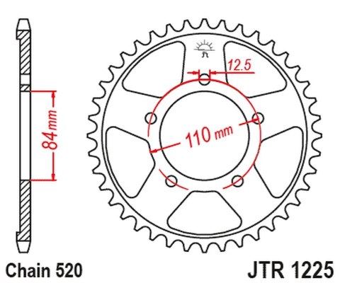 JT ZĘBATKA TYLNA 4734 40 HONDA CMX 500 REBEL 17-23 (ŁAŃC.520) (473440JT) JT ZĘBATKA TYLNA 4734 40 HONDA CMX 500 REBEL 17-23 (ŁAŃC.520) (473440JT)