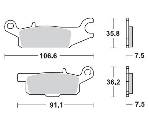 MOTO-MASTER KLOCKI HAMULCOWE KH443 SINTER METAL OEM: 11 (SINTERPRO RACING) YAMAHA: YFM 700 GRIZZLY PRZÓD-LEWY MOTO-MASTER KLOCKI HAMULCOWE KH443 SINTER METAL OEM: 11 (SINTERPRO RACING) YAMAHA: YFM 700 GRIZZLY PRZÓD-LEWY