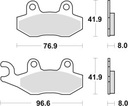 TRW ZF KLOCKI HAMULCOWE KH135 KH214 ORGANIC APRILIA SX 125 18-, HONDA NSR 150 02-, KAWASAKI KLX 125 10-13, KDX 250 90-94, KLX 25