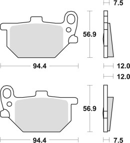 TRW ZF KLOCKI HAMULCOWE KH61 ORGANIC YAMAHA XS / XV 750 80-82, XS 850 82, PRZÓD (PROMOCJA)