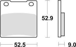 TRW ZF KLOCKI HAMULCOWE KH63 ORGANIC KAWASAKI ZX7R 96-02, ZXR 750 89-95, ZRX 1100 / 1200 96-04, ZX12R / ZZR 1200 00-06, TYŁ