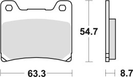 TRW ZF KLOCKI HAMULCOWE KH88 ORGANIC YAMAHA TZR 125 88-00, FZR 600 89-95, YZF 600 96-02, FZ 750 85-94, XV 750 89-92, YZF 750 93-