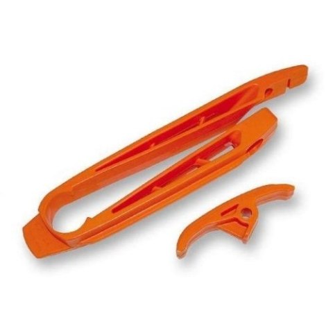 UFO ŚLIZG ŁAŃCUCHA (MAŁY I DUŻY) KTM EXC/EXCF TPI '12-'20 KOLOR POMARAŃCZOWY UFO ŚLIZG ŁAŃCUCHA (MAŁY I DUŻY) KTM EXC/EXCF TPI '12-'20 KOLOR POMARAŃCZOWY