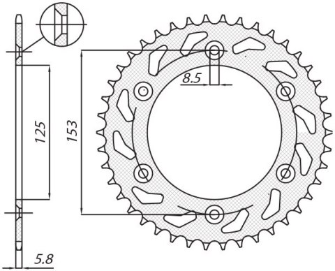 SUNSTAR ZĘBATKA TYLNA 289 51 HONDA CR / CRF '83-'25 (JTR210.51) (ŁAŃC. 520) (28951JT) SUNSTAR ZĘBATKA TYLNA 289 51 HONDA CR / CRF '83-'25 (JTR210.51) (ŁAŃC. 520) (28951JT)