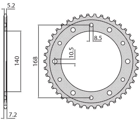 SUNSTAR ZĘBATKA TYLNA 4550 47 BMW F 800R (OTWÓR NA ŚRUBĘ 8,5MM) (JTR6.47) (ŁAŃC. 525) (455047JT) SUNSTAR ZĘBATKA TYLNA 4550 47 BMW F 800R (OTWÓR NA ŚRUBĘ 8,5MM) (JTR6.47) (ŁAŃC. 525) (455047JT)