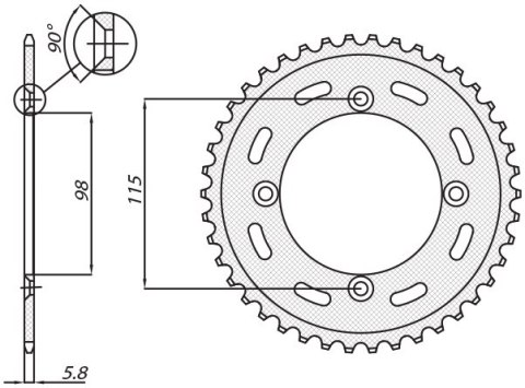 SUNSTAR ZĘBATKA TYLNA 4552 48 KTM SX 65 '12-'15 (JTR894.48) (ŁAŃC. 420) (455248JT) SUNSTAR ZĘBATKA TYLNA 4552 48 KTM SX 65 '12-'15 (JTR894.48) (ŁAŃC. 420) (455248JT)