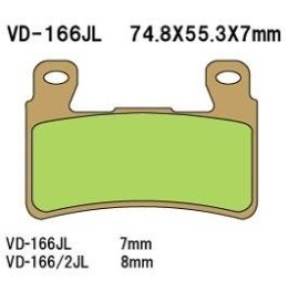 VESRAH KLOCKI HAMULCOWE KH265 / KH296 SPIEK METALICZNY (ZŁOTE) HONDA CBR/VTR PRZÓD (7MM) (MADE IN JAPAN)