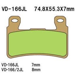 VESRAH KLOCKI HAMULCOWE KH265 / KH296 SPIEK METALICZNY (ZŁOTE) HONDA CBR/VTR PRZÓD (7MM) (MADE IN JAPAN)