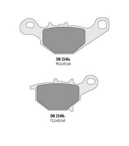 DELTA BRAKING KLOCKI HAMULCOWE KH401 SUZUKI RM 85 TYŁ - ZASTĘPUJE DB2540MX-N ORAZ DB2540QD-N