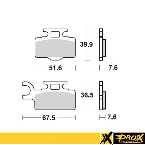 PROX KLOCKI HAMULCOWE KH302 KAWASAKI KX 65 '00-20, SUZUKI RM 65 '03-05 PRZÓD PROX KLOCKI HAMULCOWE KH302 KAWASAKI KX 65 '00-20, SUZUKI RM 65 '03-05 PRZÓD