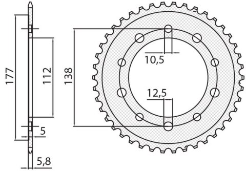 SUNSTAR ZĘBATKA TYLNA 4384 38 HONDA CTX 700 DCT '14-'16, NC 700/750 '12-'19, HONDA CBF 500 '13-'21 (JTR1316.38) (ŁAŃC. 520) (438 SUNSTAR ZĘBATKA TYLNA 4384 38 HONDA CTX 700 DCT '14-'16, NC 700/750 '12-'19, HONDA CBF 500 '13-'21 (JTR1316.38) (ŁAŃC. 520) (438