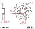 JT ZĘBATKA PRZEDNIA 344 16 HONDA VFR 750 R '88-92' (RC30) (34416JT) (ŁAŃC. 525) NA ZAMÓWIENIE