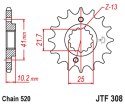 JT ZĘBATKA PRZEDNIA 345 16 HONDA NX 650, FX 650, YAMAHA XT 660, FMX (34516JT) (ŁAŃC. 520) (+1)