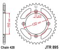 JT ZĘBATKA TYLNA 4486 49 ALUMINIOWA RACELITE KTM SX 85 '04-'24, 105 XC '07-'11 (448649JTA) (ŁAŃC. 428) KOLOR CZARNY