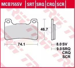 TRW ZF KLOCKI HAMULCOWE KH390 HONDA CBR 600RR 05-16, CBR 1000 FIREBLADE 04-16, PRZÓD SPIEK METALICZNY SINTER RACING (WYCZYNOWE N