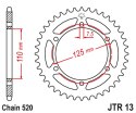 JT ZĘBATKA TYLNA 4357 44 HONDA CBR 600F '99-'00 (PC35 (+1) (435744JT) (ŁAŃC. 525)