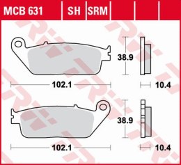TRW ZF KLOCKI HAMULCOWE KH196 SINTER YAMAHA RA 125/400 X-MAX '17-, YP 125/250 X-MAX '10-'16, YP 400 X-MAX '13-'16 PRZÓD