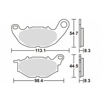 SBS KLOCKI HAMULCOWE PRZÓD KH663 PASUJE DO: YAMAHA YZF-R25 '15-'20, YZF-R3 '15-'25, MT-03 '16-'25, MT-25 '16-'20