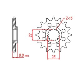 MTX PARTS ZĘBATKA PRZEDNIA 1248 13 KTM SX/EXC '91-'22 (JTF1901.13) (ŁAŃC. 520)