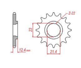 MTX PARTS ZĘBATKA PRZEDNIA 2149 15 YAMAHA 250 TRICKER '06-'08, YBR 250 '08-'11 (JTF1594.15) (ŁAŃC. 428)