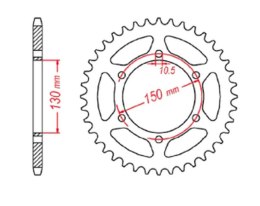 MTX PARTS ZĘBATKA TYLNA 236 46 HONDA NX 650 '95-'01, YAMAHA XJ 6 '09-'15 (JTR305.46)* (ŁAŃC. 520) - PATRZ RÓWNIEŻ 430946 (JTR245